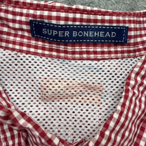 South Carolina Gamecocks Columbia PFG Super Bonehead Fishing Shirt Men L Red - Picture 6 of 15